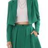 Women's Business Casual Blazer Suit Sets and Pleated Mini Skirt 2 Piece Outfits Trendy Long Sleeve Y2K Clothes 2025