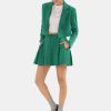 Women's Business Casual Blazer Suit Sets and Pleated Mini Skirt 2 Piece Outfits Trendy Long Sleeve Y2K Clothes 2025