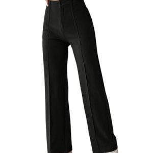 Women's Straight Leg Dress Pants High Waisted Slacks Casual Work Office Pants Trousers