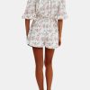 Women's Summer Floral Romper Dress Off Shoulder Ruffle Elastic Wasit Wide Leg Shorts Jumpsuit Vacation Beach 2025
