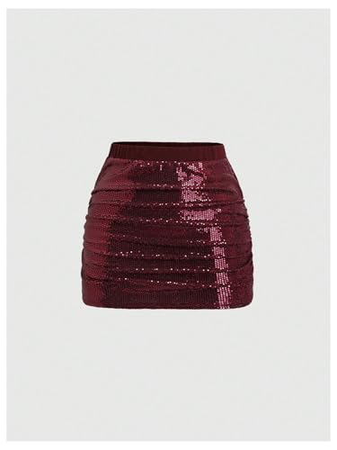 Women's Y2k 2 Piece Sexy Outfits Backless Halter Crop Top and Ruched Bodycon Mini Skirt Set