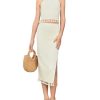 Girl's 2 Piece Summer Clothes Tassel Halter Crop Top and Slit Midi Skirt Set Vacation Outfits