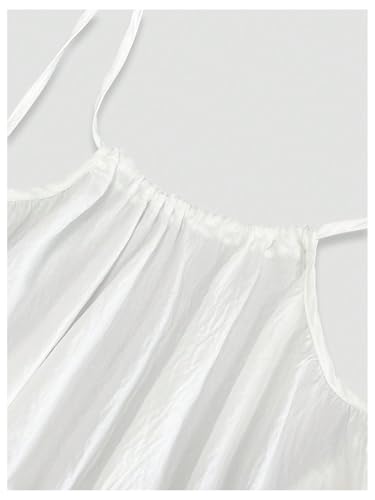 Women's Open Back Spaghetti Strap Beach Maxi Dress Loose Flowy Vacation Sundress