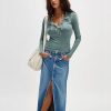 Womens Henley Tunic Shirts Long Sleeve Slim Fit Basics Ribbed Crewneck Button up Tops
