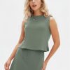 Womens Summer 2 Piece Short Skirt Sets Sleeveless Top and Tennis Skorts Dressy Cotton Matching Sweatsuits Outfits 2025