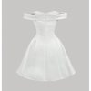 Girl's Satin Off The Shoulder A Line Flowy Fit and Flare Holiday Party Dress