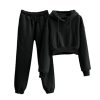 31G2uSAy8OL.jpg Women's Fleece 2 Piece Outfits Sweatsuits Pullover Hoodie Sweatshirt Jogger Pants Tracksuits Set