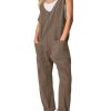 Womens High Roller Denim Bib Jumpsuits Casual Loose Sleeveless Baggy Overalls Jeans Pants Jumpers with Pockets