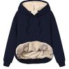 Women's Athletic Hoodies Sherpa Fleece Lined Workout Pullover Winter Warm Thicken Sweatshirt