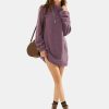 Womens Casual Oversized Long Sleeve Sweater Dress with Pocket Loose Fit Knit Fall Winter Long Pullover Sweater Tunic