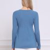 Pullover Sweaters for Women Long Sleeve Crew Neck Casual Loose Fit Stretchy Knit Sweater Elegant Peplum Tops 2025