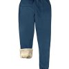 Women's Warm Sherpa Lined Athletic Sweatpants Jogger Fleece Pants