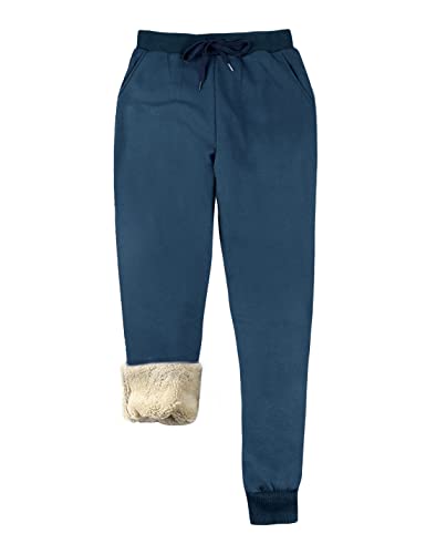 Women's Warm Sherpa Lined Athletic Sweatpants Jogger Fleece Pants