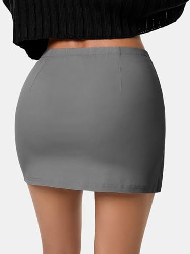 Womens Button Bodycon Mini Skirt Sexy Night Club High Waist Elastic Y2K Trendy Short Plaid Skirts