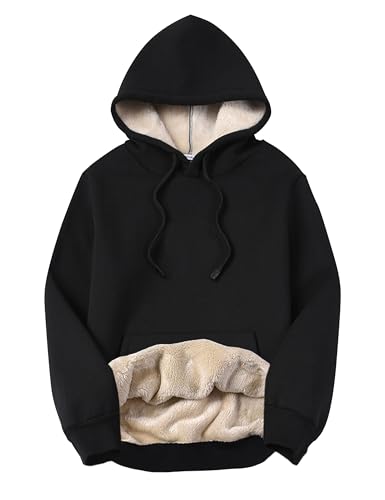 Women's Athletic Hoodies Sherpa Fleece Lined Workout Pullover Winter Warm Thicken Sweatshirt