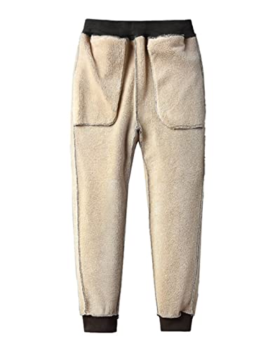 Women's Warm Sherpa Lined Athletic Sweatpants Jogger Fleece Pants