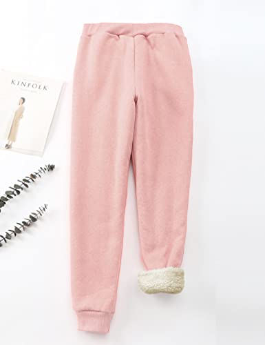 31OrNSvx-bL.jpg Yeokou Women's Warm Sherpa Lined Athletic Sweatpants Jogger Fleece Pants