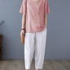 Women Cotton Blend Crew Neck Short Sleeve Basic Tunic Tee Shirts Tops Blouse