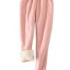 Womens Sherpa Lined Sweatpants Winter Warm Fleece Joggers Casual Lounge Pants