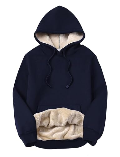 Women's Athletic Hoodies Sherpa Fleece Lined Workout Pullover Winter Warm Thicken Sweatshirt