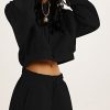 31T9ZIcmqwL.jpg Women's Fleece 2 Piece Outfits Sweatsuits Pullover Hoodie Sweatshirt Jogger Pants Tracksuits Set