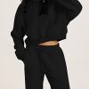 31VdWYdCIdL.jpg Women's Fleece 2 Piece Outfits Sweatsuits Pullover Hoodie Sweatshirt Jogger Pants Tracksuits Set