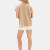 Womens Summer Oversized Tops Short Sleeve Crewneck Waffle Shirts Casual Blouses Loose Tunic Fashion 2025
