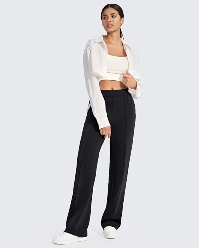 Smoofit Modal Soft Women Wide Leg Sweatpants with Pockets Yoga Pants Casual Lounge Trousers Petite/Regular/Tall