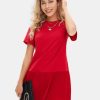 Womens Summer Casual Short Sleeve Dress Crewneck Tshirt Dresses Pleated Aline Mini Dress 2025 Vacation Beach Sundress