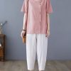 Women Cotton Blend Crew Neck Short Sleeve Basic Tunic Tee Shirts Tops Blouse