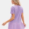 Womens Summer Casual Short Sleeve Dress Crewneck Tshirt Dresses Pleated Aline Mini Dress 2025 Vacation Beach Sundress
