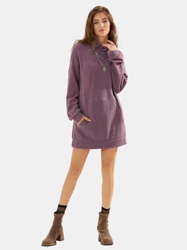 Womens Casual Oversized Long Sleeve Sweater Dress with Pocket Loose Fit Knit Fall Winter Long Pullover Sweater Tunic