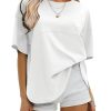 Womens Summer Oversized T Shirts Beach Vacation Outfits 2025 Loose Workout Short Sleeve Tops Y2K Casual Basic Tee