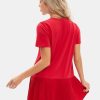 Womens Summer Casual Short Sleeve Dress Crewneck Tshirt Dresses Pleated Aline Mini Dress 2025 Vacation Beach Sundress