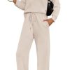 Two Piece Sets for Women Fall Outfits Lounge Sets Mock Neck Tops Wide Leg Pants Vacation Travel Airport Outfits