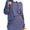 Women 2 Piece Sets Cotton Sweatsuits Fall Hooded Sweatshirt Cargo Skort Skirt Stretchy Tracksuit Casual Tennis Pockets
