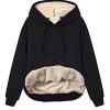 Women's Athletic Hoodies Sherpa Fleece Lined Workout Pullover Winter Warm Thicken Sweatshirt
