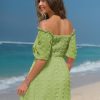 Women's 2025 Summer Casual Square Neck Dresses Ruffle Short Sleeve Swiss Dot Flowy Mini Dress