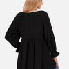 EXLURA Womens Fall Long Sleeve Loose Blouses Swiss Dot Babydoll Shirts Dressy Casual Peplum Tunic Tops Trendy Outfits 2025