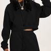 31lci0Gw1QL.jpg Women's Fleece 2 Piece Outfits Sweatsuits Pullover Hoodie Sweatshirt Jogger Pants Tracksuits Set