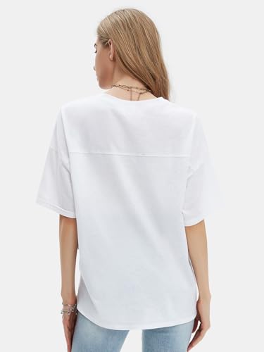 Womens Summer Oversized T Shirts Beach Vacation Outfits 2025 Loose Workout Short Sleeve Tops Y2K Casual Basic Tee