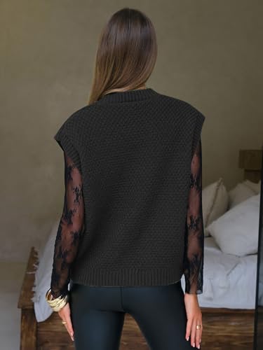 Women's Fall Fashion Sweaters Vest Tops Sleeveless Button Down V Neck Chunky Cable Knit Cardigan Trendy Outfits 2025