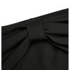 Women's Plus Size Off The Shoulder Bow Dress Ruched Fit and Flare Elegant Vintage Dress