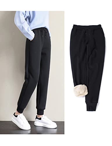 Women's Warm Sherpa Lined Athletic Sweatpants Jogger Fleece Pants