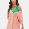 Women's Casual Oversized V Neck T-Shirts Tops Reversible Athletic Workout Crew Neck Fashion Trendy Tee