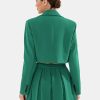 Women's Business Casual Blazer Suit Sets and Pleated Mini Skirt 2 Piece Outfits Trendy Long Sleeve Y2K Clothes 2025
