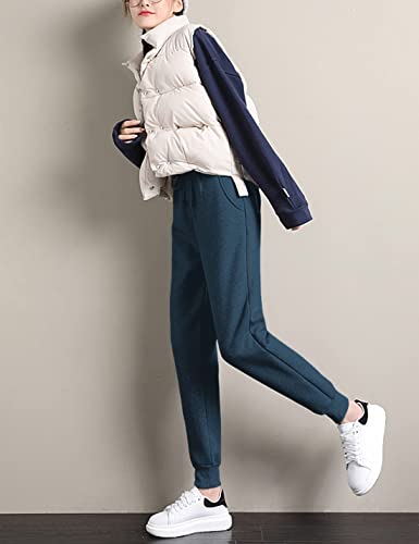 Women's Warm Sherpa Lined Athletic Sweatpants Jogger Fleece Pants