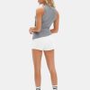 Women's Summer Sleeveless High Neck Tank Tops Sexy Twist Knot Asymmetrical Hem Shirts Going Out Top 2025