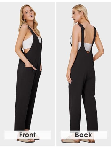 Womens High Roller Denim Bib Jumpsuits Casual Loose Sleeveless Baggy Overalls Jeans Pants Jumpers with Pockets