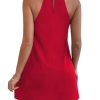 Women's Casual Sleeveless Halter Neck Flared A Line Tunic Cami Mini Dresses